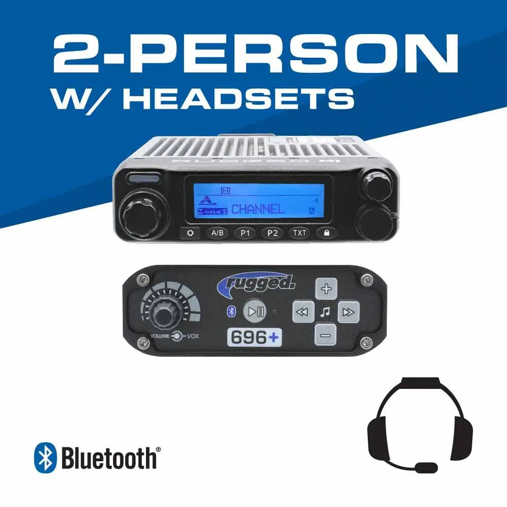 2-Person - 696 Complete Communication System - with Ultimate Headsets